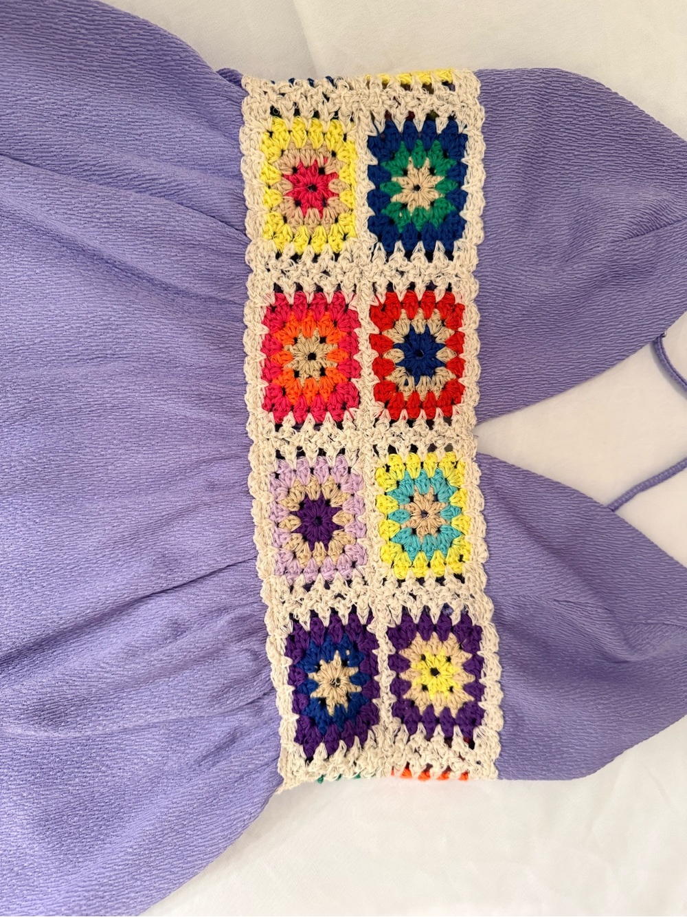 Lavender Crochet-Trim Spaghetti Strap Dress - Picture 5 of 10